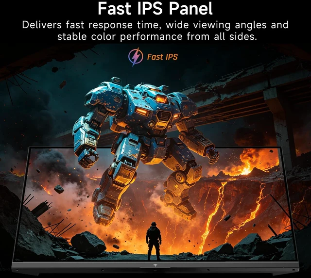 Alt view image 4 of 7 - 24.5 Inch 240Hz Gaming Monitor, FHD Fast IPS Computer Monitor H25T7-A Adaptive Sync, HDR, 1080P 1ms PC Monitor with HDMI DP, Tilt Adjustment, VESA Support, Eye Care