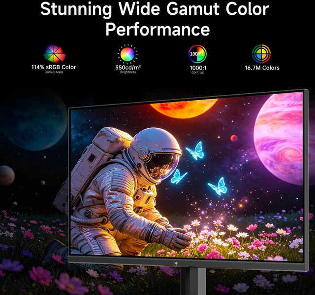 Alt view image 5 of 7 - 24.5 Inch 240Hz Gaming Monitor, FHD Fast IPS Computer Monitor H25T7-A Adaptive Sync, HDR, 1080P 1ms PC Monitor with HDMI DP, Tilt Adjustment, VESA Support, Eye Care