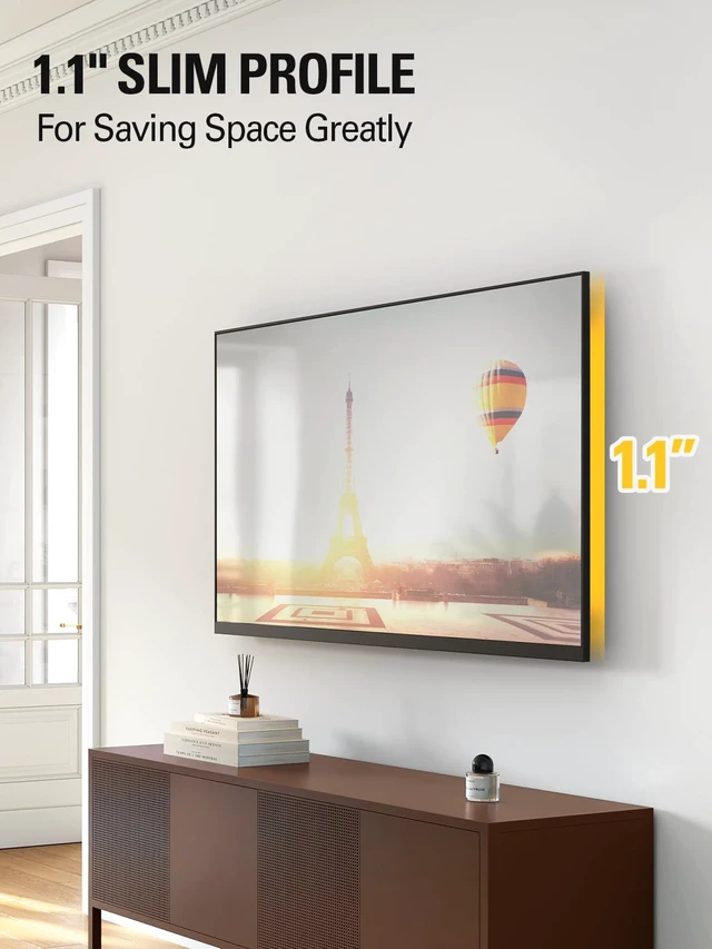 Alt view image 2 of 7 - Fixed TV Wall Mount Bracket for Most 17-42'' Flat Screen TV Fixed TV Mount for VESA 50X50 to 200x200mm, 44 lbs, 8/Single Stud, Flush Low Profile Wall Mount MD2351