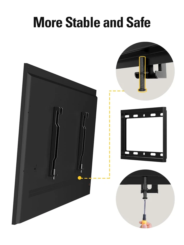 Alt view image 6 of 7 - Fixed TV Wall Mount Bracket for Most 17-42'' Flat Screen TV Fixed TV Mount for VESA 50X50 to 200x200mm, 44 lbs, 8/Single Stud, Flush Low Profile Wall Mount MD2351