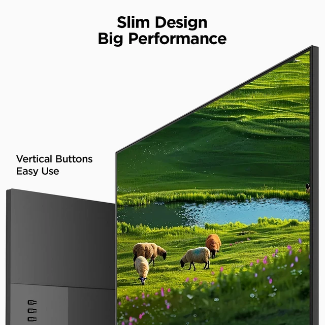 Alt view image 2 of 7 - 24-inch Computer Monitor FHD 100Hz VA HDMI/VGA, Audio Out 4000:1 Contrast Ratio, TÜV Eye Care, Easy-Setup, VESA mount & tilt, Ultra-Slim Display for Home Office, Study and Daily Use