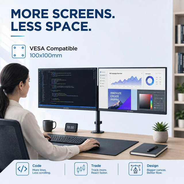 Alt view image 5 of 7 - 27-inch Computer Monitor, 144Hz FHD VA for Work, Stream & Play Adaptive Sync, HDR10, 4000:1 Contrast Ratio, 125% sRGB, TÜV Eye Care, HDMI/VGA, VESA Mount and Tilt for Daily Use