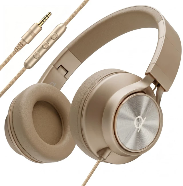 Main image of Wired Headphones for Kids & Adults - Built-in Mic & Volume Control, Kids Headphones for School & Travel, Girls & Boys Head Phones for Computer, iPad, Chromebook, Tablet, Laptop 3.5mm Aux Cord