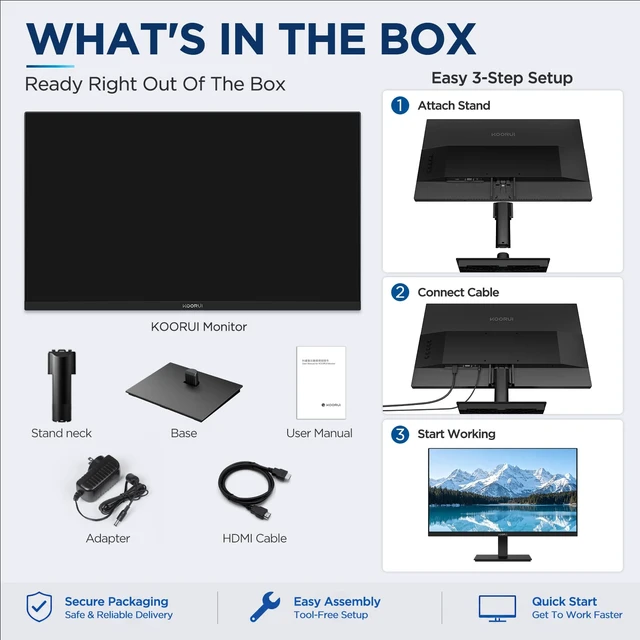 Alt view image 6 of 7 - 27-inch Computer Monitor, 144Hz FHD VA for Work, Stream & Play Adaptive Sync, HDR10, 4000:1 Contrast Ratio, 125% sRGB, TÜV Eye Care, HDMI/VGA, VESA Mount and Tilt for Daily Use