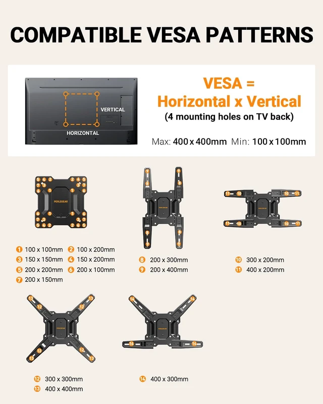 Alt view image 3 of 7 - TV Wall Mount with LED Lights for 2865 Inch TVs up to 82 lbs Full Motion, Swivel TV Mount, Corner Articulating Single Stud Wall Mount TV bracket with Tool-Free Tilt, Max VESA 400x400mm