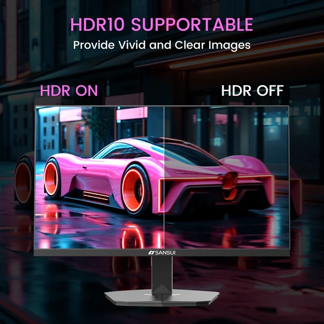 Alt view image 5 of 7 - 24" 1ms 200Hz Gaming Monitor, 24 Inch PC Monitor FHD 1080P, FreeSync Computer Monitor Screen with 4000:1 Contrast, 110% sRGB, HDMI & DP Ports, VESA Mount, for Gaming, Work, Business