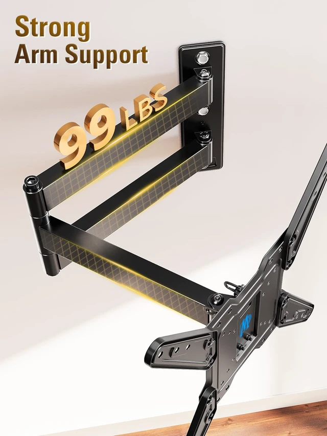 Alt view image 4 of 7 - Long Arm TV Wall Mount for Most 26-65 Inch TVs Full Motion 30 Long Extension TV Mount Swivel and Tilt, Full Motion Wall Mount TV Bracket Fit Max VESA 400x400mm,Up to 99 lbs, MD2286-M