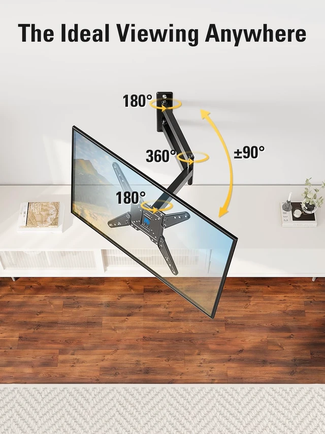 Alt view image 5 of 7 - Long Arm TV Wall Mount for Most 26-65 Inch TVs Full Motion 30 Long Extension TV Mount Swivel and Tilt, Full Motion Wall Mount TV Bracket Fit Max VESA 400x400mm,Up to 99 lbs, MD2286-M