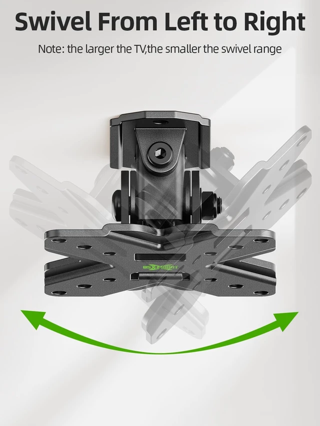 Alt view image 4 of 7 - Small TV Wall Mount Monitor Bracket RV TV Mount with Swivel and Tilt VESA Wall Mount for 10-26 27 32 inch LED OLED TVs and Monitors - VESA Size Up to 100x100mm and 22lb Capacity-XMS002