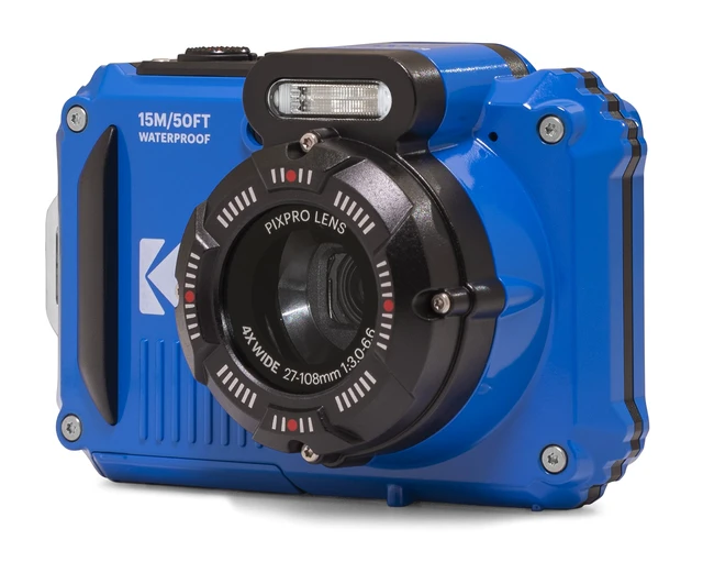 Alt view image 4 of 7 - PIXPRO WPZ2 16MP Waterproof Digital Camera, 15m, 4X Zoom, Blue 1080p Full HD video, Wi-Fi sharing, 27mm wide angle lens, 2.7 inch LCD, shockproof to 2m