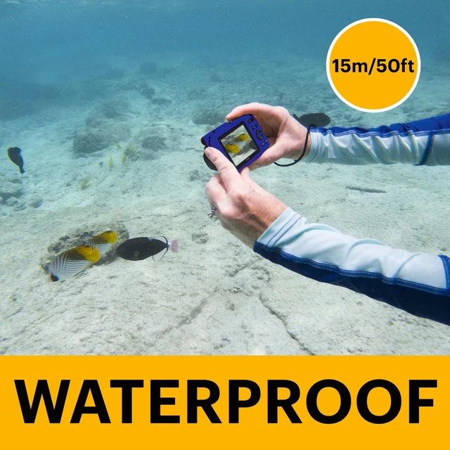 Alt view image 5 of 7 - PIXPRO WPZ2 16MP Waterproof Digital Camera, 15m, 4X Zoom, Blue 1080p Full HD video, Wi-Fi sharing, 27mm wide angle lens, 2.7 inch LCD, shockproof to 2m