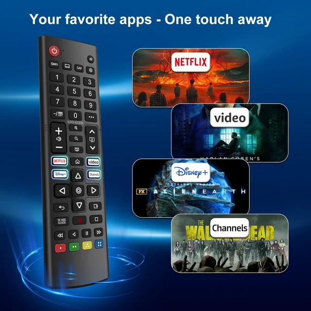 Alt view image 5 of 7 - (Pack of 2) Replacement for LG-TV-Remote-Control,AKB76040302 Universal Remote for All LG 4K OLED UHD QLED MiniLED Smart TVs