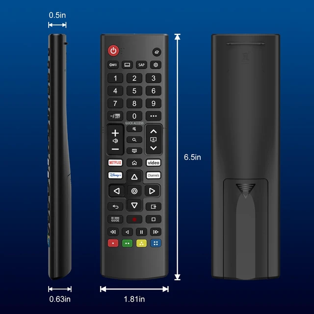 Alt view image 7 of 7 - (Pack of 2) Replacement for LG-TV-Remote-Control,AKB76040302 Universal Remote for All LG 4K OLED UHD QLED MiniLED Smart TVs