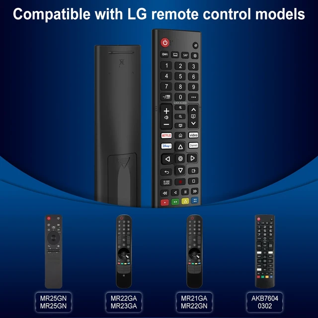 Alt view image 3 of 7 - (Pack of 2) Replacement for LG-TV-Remote-Control,AKB76040302 Universal Remote for All LG 4K OLED UHD QLED MiniLED Smart TVs