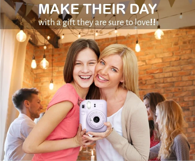 Alt view image 7 of 7 - Instax Mini 12 Instant Film Camera Lilac Purple, Instax Mini Twin Pack Instant Film 20 Sheets, Case, Accessory Bundle