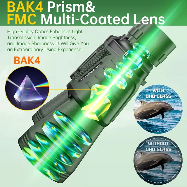 Alt view image 3 of 7 - 20x50 High Powered Binoculars for Adults, Waterproof Binoculars with Low Light Vision for Bird Watching Hunting Camping Travel Cruise Hiking Sports Stargazing, Gifts for Men Dad