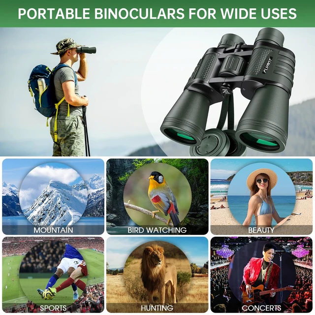 Alt view image 7 of 7 - 20x50 High Powered Binoculars for Adults, Waterproof Binoculars with Low Light Vision for Bird Watching Hunting Camping Travel Cruise Hiking Sports Stargazing, Gifts for Men Dad