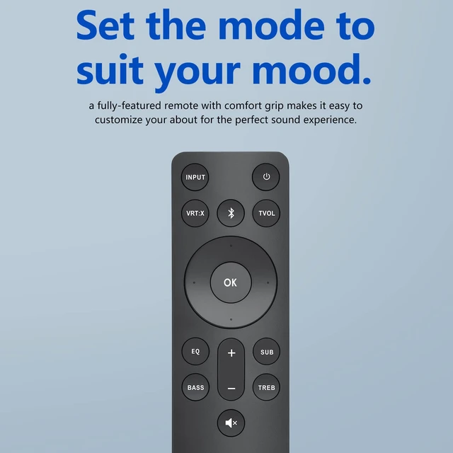 Alt view image 5 of 7 - for VIZIO Soundbar Remote Replacement for VIZIO 5.1/2.1 Home Theater Sound Bar and M/V/P Series Home Audio System Supports Independent Bass & Treble Adjustment