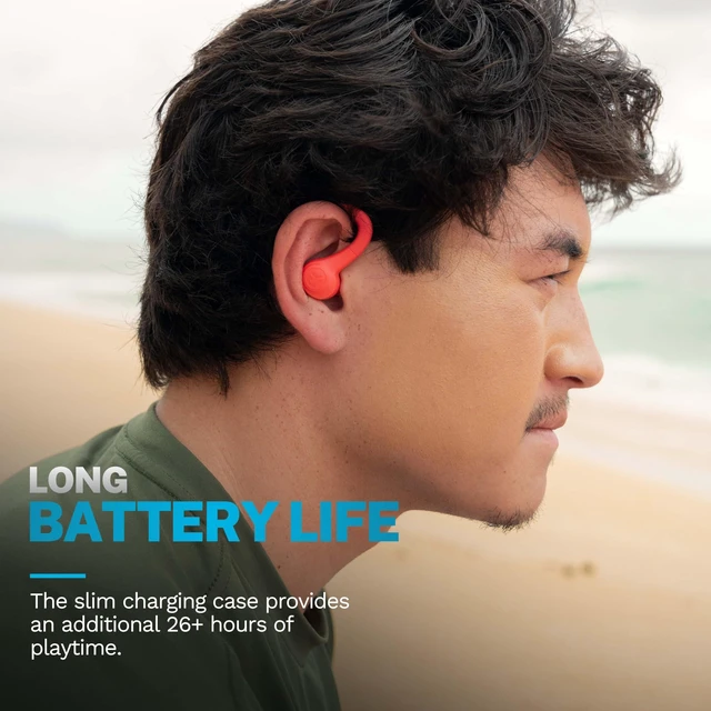 Alt view image 3 of 7 - Go Sport+, True Wireless Workout Earbuds, Bluetooth Sport Earbuds, Clear Calling, Coral