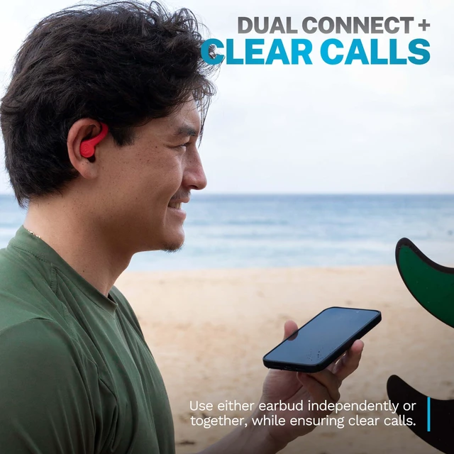 Alt view image 5 of 7 - Go Sport+, True Wireless Workout Earbuds, Bluetooth Sport Earbuds, Clear Calling, Coral