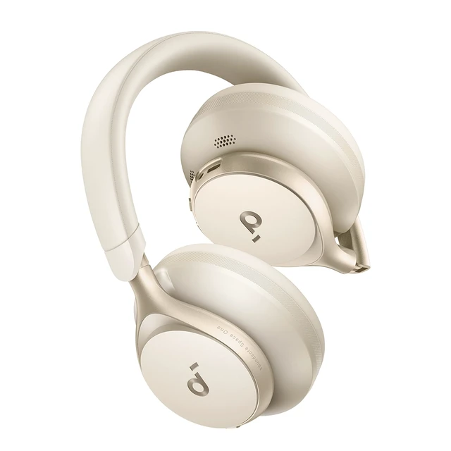 Alt view image 2 of 7 - Anker Space One ANC Over-Ear Headphones, Voice Reduction Active Noise Cancelling, Comfortable Fit, Bluetooth, 40H ANC Playtime, App Control, LDAC Hi-Res, 3 Mics with AI, Travel-Ready