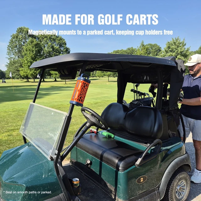 Alt view image 3 of 7 - TRAVOR Rugged Magnetic Bluetooth Speaker for Golf Cart & Outdoor All-Aluminum Body with Magnetic Mount Built for Golf Carts, RVs, Boats, IP68 Waterproof, 25H Playtime for Camping, Jobsite