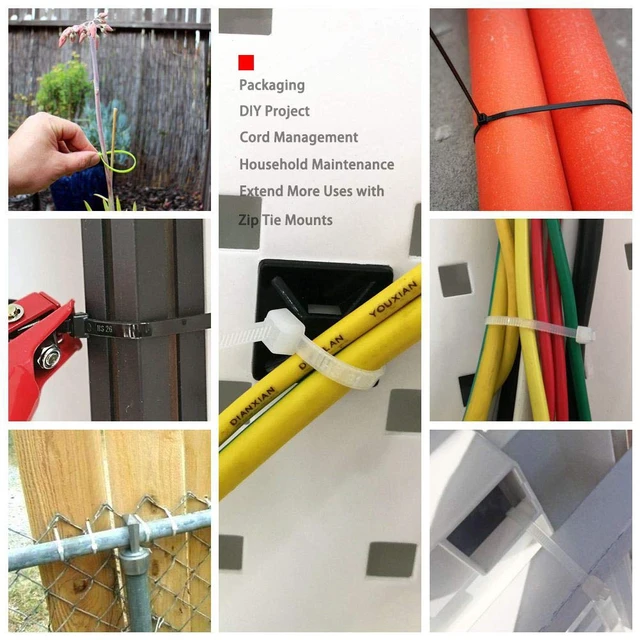 Alt view image 6 of 6 - 8 Inch Zip Ties Black 40 Pounds Tensile Strength Thin Straps (Bulk 8000 Pack) Nylon PA66 UV Resistant,Self-Locking Small Electrical Plastic Cable Wire Zipties for Outdoor Use,Multi Purpose