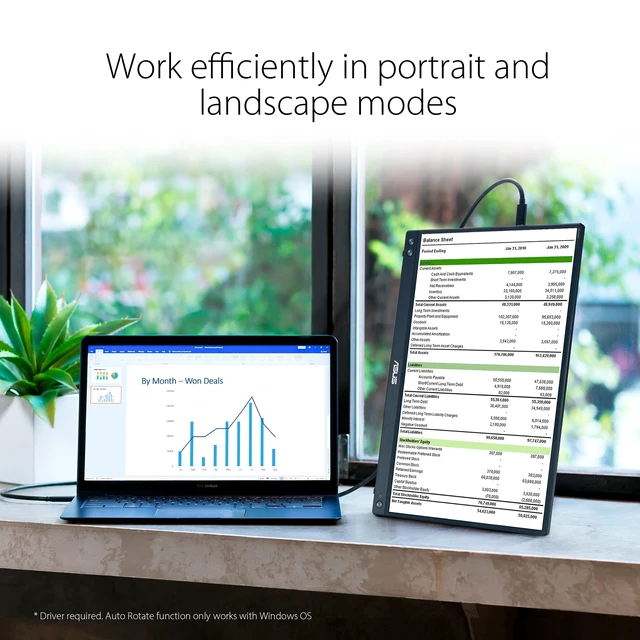 Alt view image 4 of 7 - ZenScreen 15.6 1080P Portable Monitor (MB16ACVR) - Full HD, IPS, Eye Care, Flicker Free, Blue Light Filter, Kickstand, USB-C Power Delivery, for Laptop, PC, Phone, Console