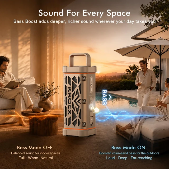 Alt view image 6 of 7 - TRAVOR Premium Magnetic Bluetooth Speaker for Patio, Boat & Outdoor All-Aluminum Refined Finish with Magnetic Mount for Boat & Golf Cart, IP68 Waterproof, 25H Playtime for Patio Marine & Beach