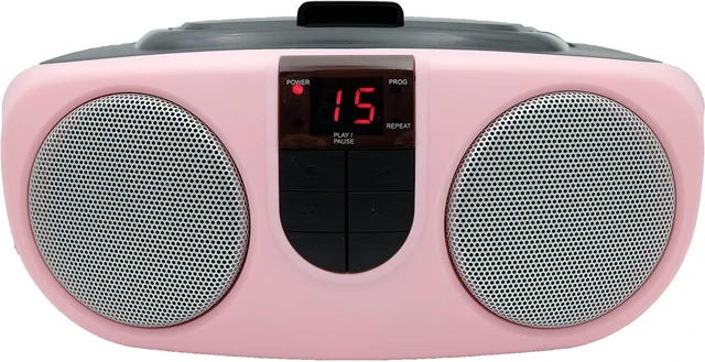Main image of PROSCAN SRCD243 Portable CD Player with AM/FM Radio, Boombox (Pink) (Pack of 6)