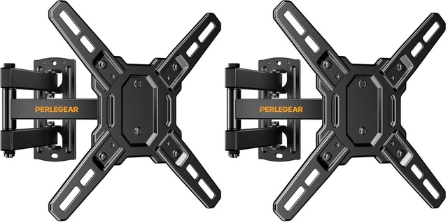 Main image of Full Motion TV Wall Mount Bracket for Most 13-43 Inch LED LCD Flat Curved Screen TVs & Monitors, Swivel Tilt Extension with Articulating Arms, Max VESA 200x200mm up to 44lbs (Pack of 2)