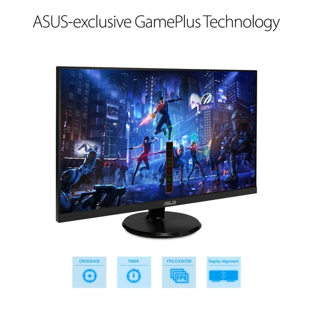 Alt view image 4 of 6 - VA27DQ 27 Inch 1080P Computer Monitor, HDMI, DisplayPort, VGA, Speaker IPS, Full HD, Adaptive-sync/FreeSync, Eye Care, Low Blue Light, Flicker Free, VESA Wall Mount, Frameless, Tilt Adjustable