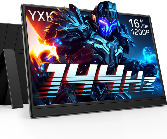 Main image of Portable Monitor 16 inch 1200P 144Hz IPS HDR Ultra-Slim Gaming Monitor Dual Speakers USB-C HDMI Second Screen for Laptop PC Mac Phone Xbox PS4/5 Switch, VESA Kickstand, Zero Frame Travel