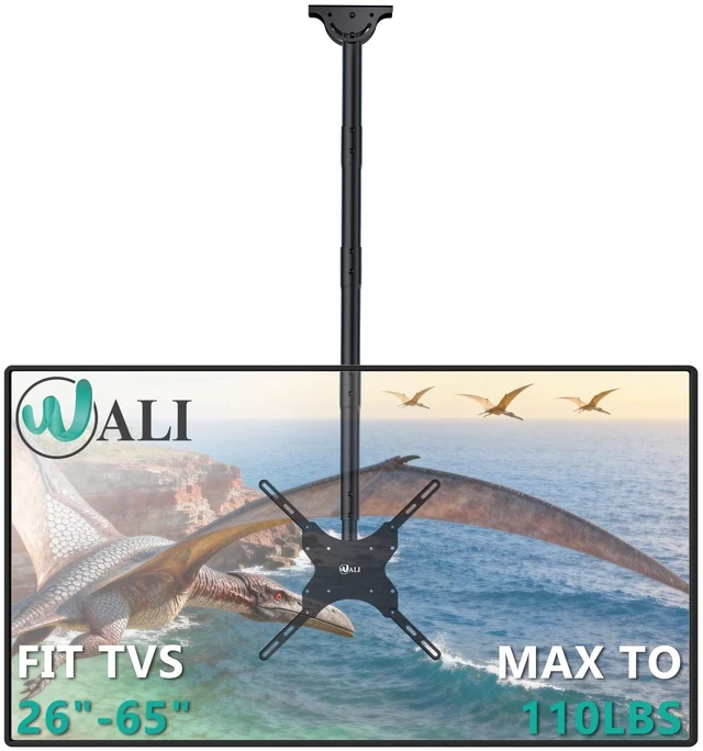 Main image of Long Arm Ceiling TV Mount for 26-65 inch LCD LED 4K TVs, up to 110 lbs Hanging Pole Ceiling Mount TV Bracket, Height Extension 58 inch, Full Motion with Tilt, Swivel, Max VESA 400x400mm (CM2665XL)