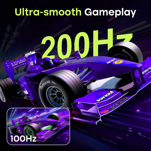 Alt view image 3 of 7 - 27 Inch Gaming Monitor 200Hz WQHD (2560 x 1440) Fast IPS,AMZG27F5Q Built-in Speakers, 1ms G-SYNC Compatible, HDR400, 132% sRGB, 96% DCI-P3, VESA 100x100, HDMI 2.0 x 2 & DP 1.4 x 2