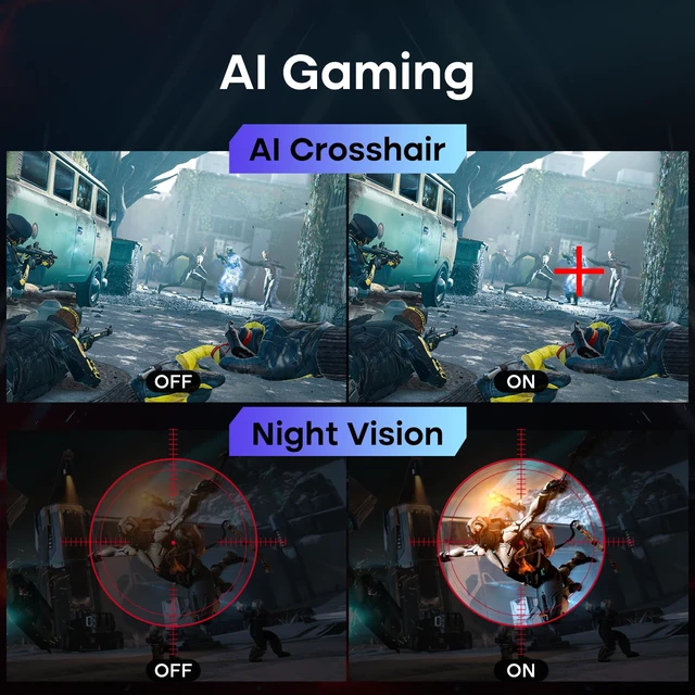 Alt view image 6 of 7 - 27 Inch Gaming Monitor 200Hz WQHD (2560 x 1440) Fast IPS,AMZG27F5Q Built-in Speakers, 1ms G-SYNC Compatible, HDR400, 132% sRGB, 96% DCI-P3, VESA 100x100, HDMI 2.0 x 2 & DP 1.4 x 2