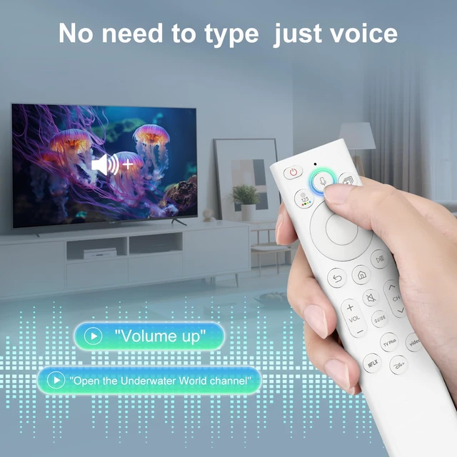 Alt view image 4 of 7 - Universal Replacement Voice Remote Control for Samsung Smart TVs 2019-2026 Voice remote for 2019-2026 Samsung TVs (voice-ready), works QLED/Frame/Serif, replaces BN59-01385, easy pairing, durable ABS