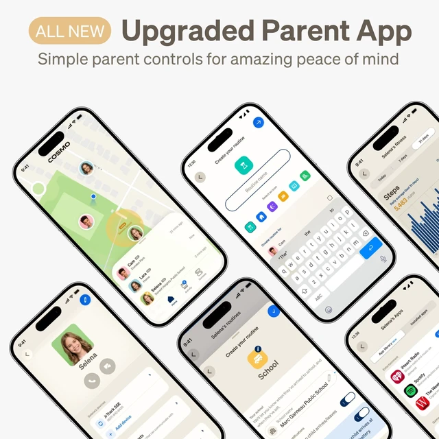 Alt view image 4 of 7 - 5 SE Kids Smart Watch by Cosmo All-New Phone Watch & GPS Tracker Call & Text, Kid-Safe, Precision Real-Time GPS Tracking, School Focus, Parental Controls, SOS & Safety Alerts, Spotify Music