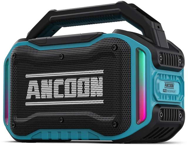 Main image of Speakers Bluetooth Wireless: 80W(Peak) Loud Speaker with Bass, 20H Playtime, IPX6 Waterproof, Large Jobsite Speakers for Work, Outdoor, Workshop, Garage, Portable Speaker with TWS (Sky Blue)