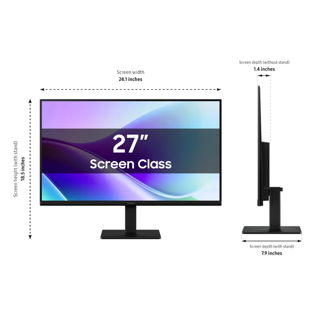 Alt view image 7 of 7 - 27" S3 (S32GF) Series FHD High Resolution Monitor 120Hz Monitor with IPS Panel, Flicker Free, Eye Saver Mode (LS27F320GANXZA)