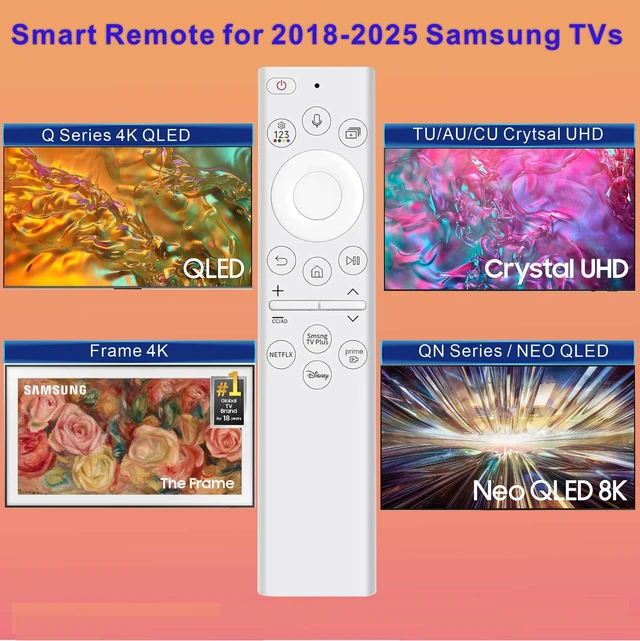 Alt view image 3 of 7 - for Samsung Frame TV Remote, for 2018-2025 Samsung Remote Control for Smart TV with Voice Control. with Solarcell