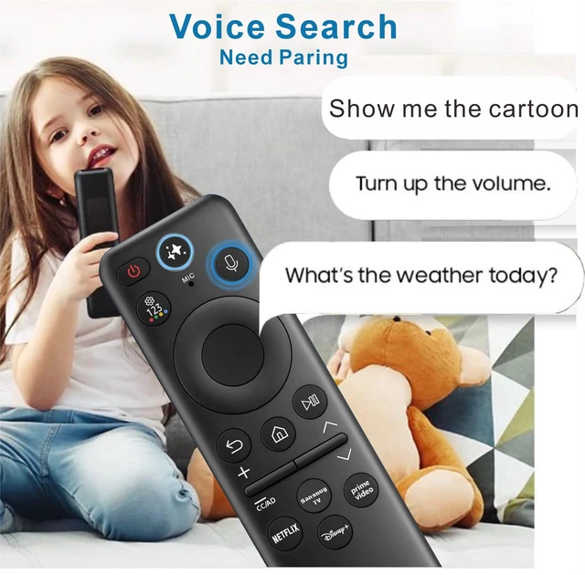 Alt view image 6 of 7 - Replacement Solarcell Remote for Samsung Smart TV Remote w/AI YouTube Rechargeable, Solar Powered, Self-Charging, Voice Control, Bluetooth, 2026-2020, VG-TM2560EN, TM2360