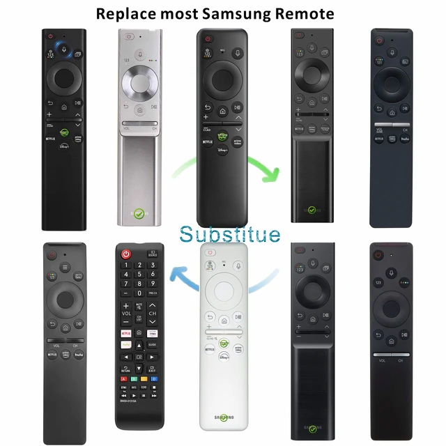 Alt view image 7 of 7 - Replacement Solarcell Remote for Samsung Smart TV Remote w/AI YouTube Rechargeable, Solar Powered, Self-Charging, Voice Control, Bluetooth, 2026-2020, VG-TM2560EN, TM2360