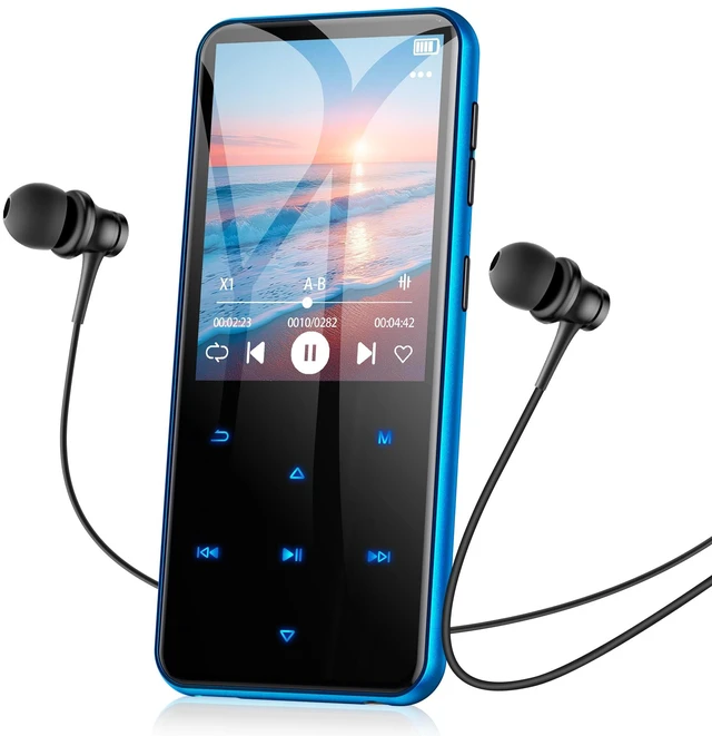 Main image of 32GB MP3 Player with Bluetooth, M3 2.4'' Player with Speaker with FM Radio, Touch Buttons, Supports Up to 128GB(Blue)