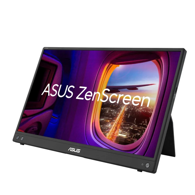 Alt view image 2 of 7 - ZenScreen MB16AHV 15.6 Inch 1080p Portable Monitor Kickstand, Anti-Glare, Blue Light Filter, Mini HDMI, Tripod mountable, Protective Sleeve, Travel Display for MacBook and PC