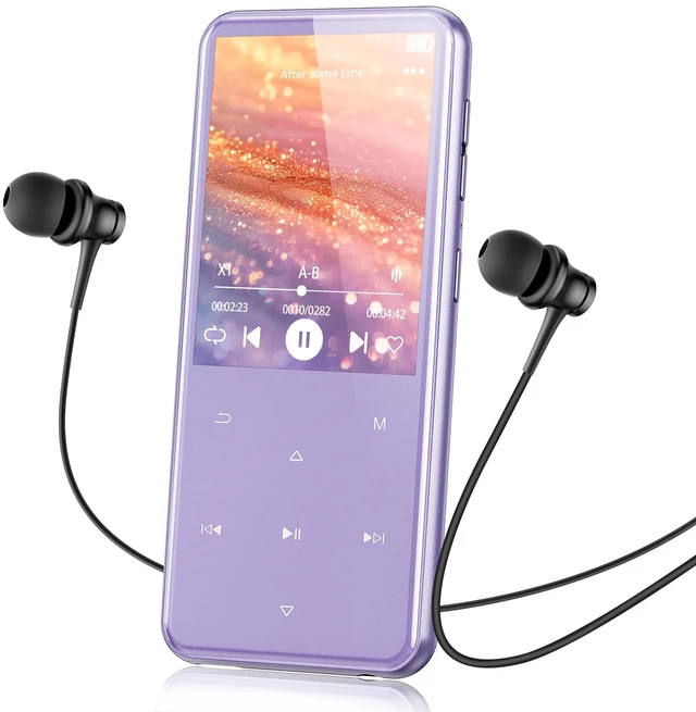 Main image of 32GB MP3 Player with Bluetooth, M3 2.4'' Player with Speaker with FM Radio, Touch Buttons, Supports Up to 128GB(Purple)