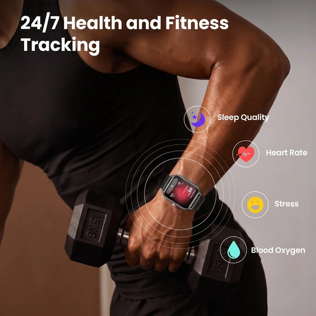 Alt view image 4 of 7 - Smart Watch for Women Men, Health and Fitness Watch for iPhone/Android, Make Call and Message Notice, 24/7 Heart Rate/Sleep/SpO2 Tracker, 1.85" HD Smartwatch with 120 Sport Modes, IP68 Waterproof