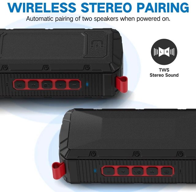 Alt view image 7 of 7 - 2Pcs Pro Portable Magnetic Bluetooth Golf Speaker Wireless Waterproof IPX6/Shockproof - 3rd Generation Magnetic Golf Speakers for Golf Cart 24 Hour Playtime (2Pcs with TWS & SD Card Function)