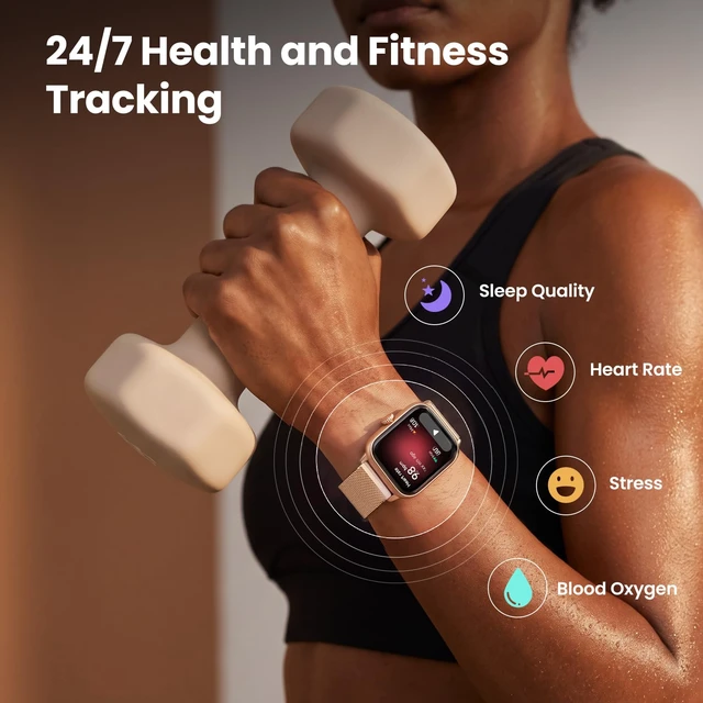 Alt view image 4 of 7 - Smart Watch for Women, Health and Fitness Watch for iPhone/Android, Make Call and Message Notice, 24/7 Heart Rate/Sleep/SpO2 Tracker, 1.85" HD Smartwatch with 120 Sport Modes, IP68 Waterproof