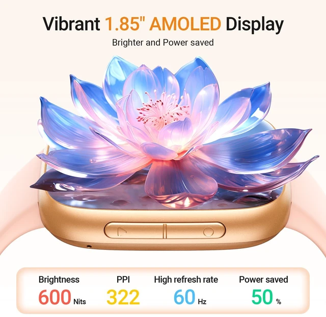 Alt view image 2 of 7 - Smart Watch for Women(Make/Answer Call), 1.85" Ultra-HD Display Fitness Tracker with Heart Rate/Sleep/SpO Monitor, 110+ Sports Modes, 3ATM Waterproof Smartwatch for Android/iPhone, 2 Bands